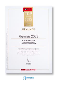 Stern Urkunde Ästhetische Zahnheilkunde 2022