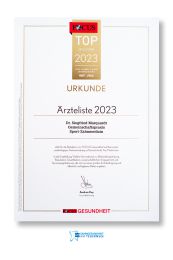 Focus Urkunde Sportzahnmedizin 2022