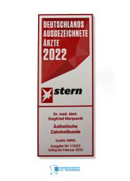 Stern Urkunde Ästhetische Zahnheilkunde 2022