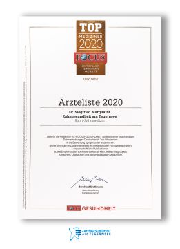 Focus Urkunde Sportzahnmedizin 2020